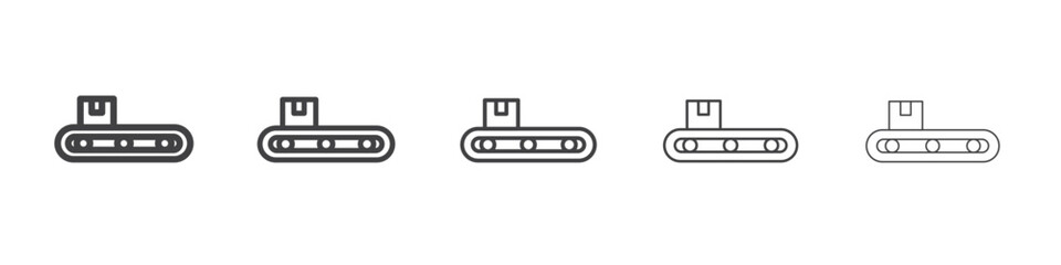 coveyor icon flat thin illustration symbol