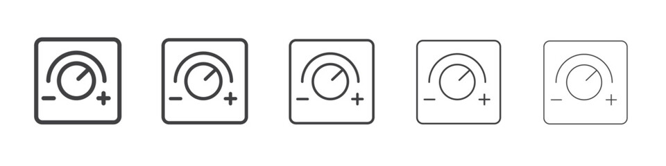 dimmer icon flat thin illustration symbol