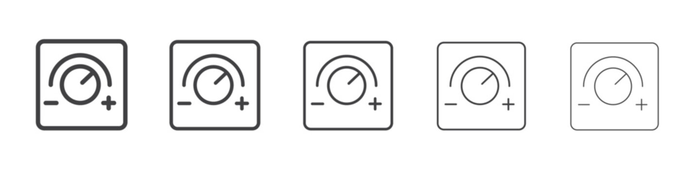 dimmer icon flat thin illustration symbol