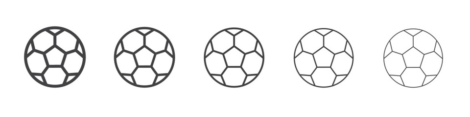 Fototapeta premium foot ball icon flat thin illustration symbol