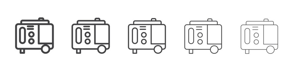 generator icon flat thin illustration symbol