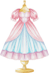 watercolor dress