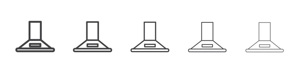 kitchen hood icon flat thin illustration symbol