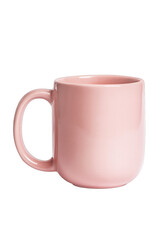 Pastel Pink Coffee Mug Isolated on White Background for Design Use