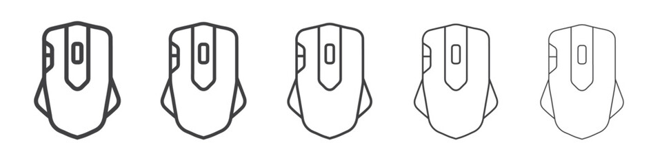 mouse icon flat thin illustration symbol