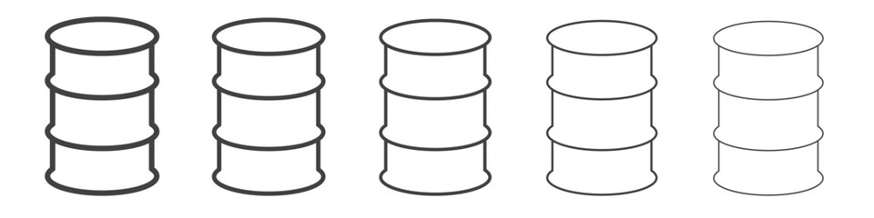 oil drum icon flat thin illustration symbol