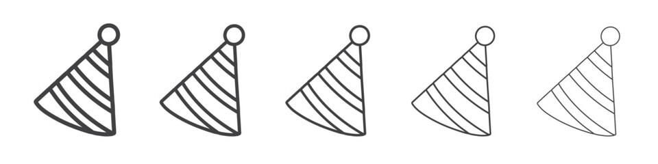 party hat icon flat thin illustration symbol