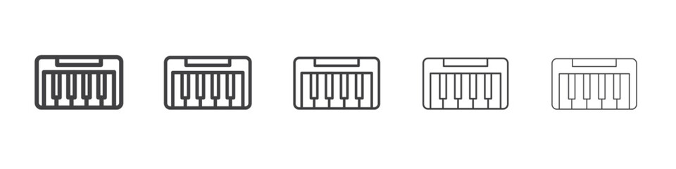 piano icon flat thin illustration symbol