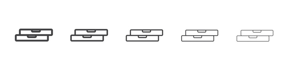 pizza box icon flat thin illustration symbol