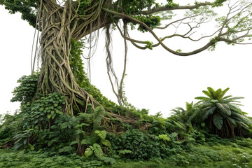 3D Lush Jungle with Hanging Vines