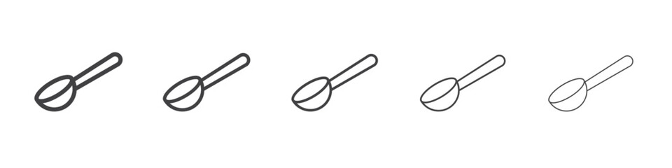 scoop icon flat thin illustration symbol