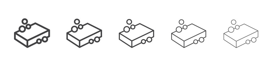 soap icon flat thin illustration symbol