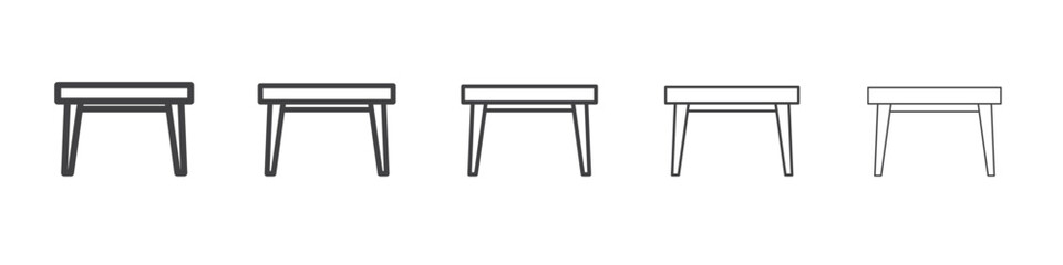 table icon flat thin illustration symbol