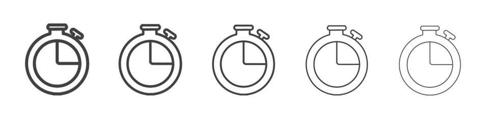 timer cion flat thin illustration symbol
