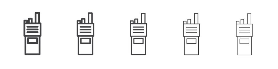 walkie talkie icon flat thin illustration symbol