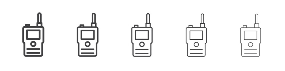 walkie talkie icon flat thin illustration symbol