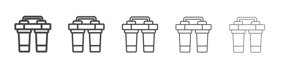 water filter icon flat thin illustration symbol