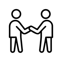 handshake icon vector illustration