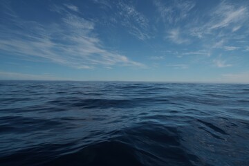 Obraz premium A Serene Ocean Under a Clear Blue Sky