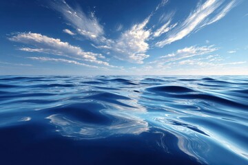 Fototapeta premium A Symphony of Blue and White Waves Under a Dramatic Sky