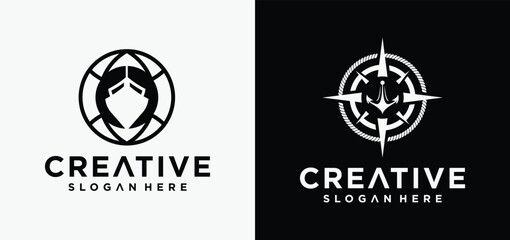 ship mechanic logo,boat repair logo mechanic concept, Yacht Mechanic Logo Design, but, fishing boat.