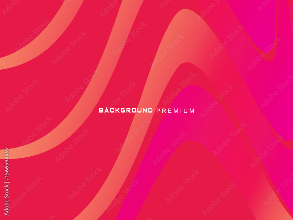 Poster this modern abstract background features dynamic shades of bright red to orange and magenta, with cu