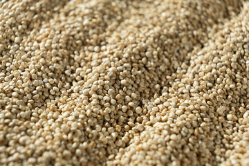 White Quinoa Macro Background. Raw Superfood Texture