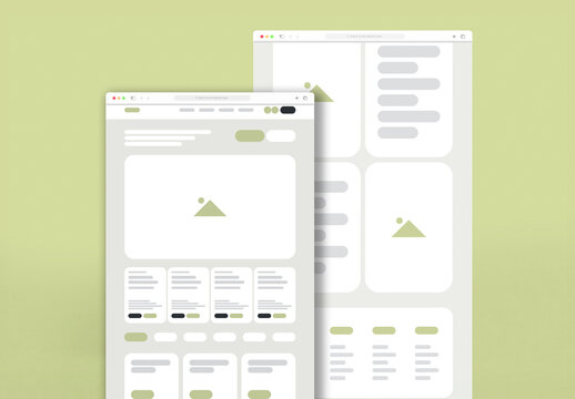 Minimalist Landing Page Wireframe Design Template