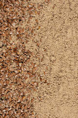 Flax seeds and flaxseed flour, a natural plant-based superfood