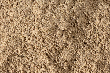 Flaxseed Flour Macro Texture Top View. Culinary Background