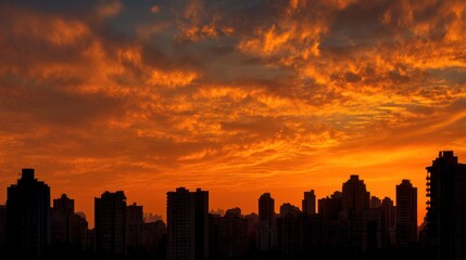 Fototapeta premium City skyline at sunset