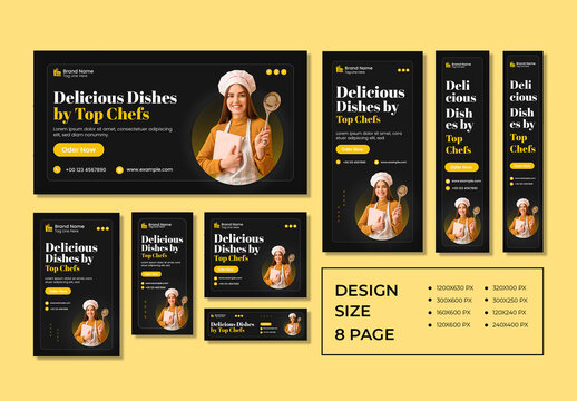 Modern Restaurant Food Promotion Web Banner