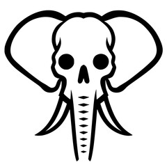 Elephant skull silhouette