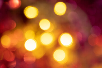 Obraz premium Festive blurred Christmas background, shining lights, for sale or special offer, place for text