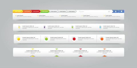 website design template navigation elements with icons set. Navigation Bars. website design template navigation elements with icons set: Navigation Bars.