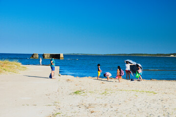 Sea beach at San Cataldo, Lecce, Apulia region, Italy