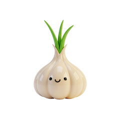 3d cartoon garlic