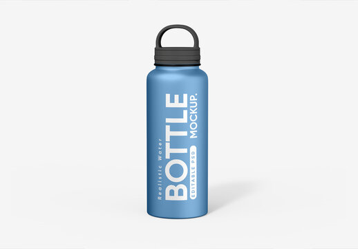 Aluminium Water Bottle Mockup