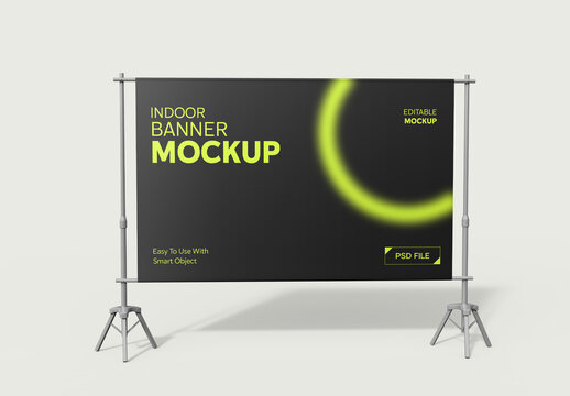 Indoor Banner Mockup Display