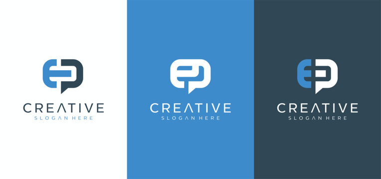 Podcast logo initials, Podcast microphone logo icon with letter combination, podcast vector. - Powered by Adobe