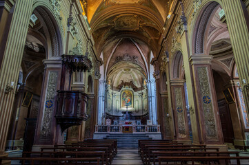 Obraz premium Priverno, Latina, Italy. Co-Cathedral of Santa Maria Annunziata