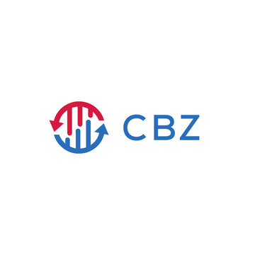 CBZ letter logo design with white background in illustrator, vector logo modern alphabet font overlap style. calligraphy designs for logo, Poster, Invitation, etc.