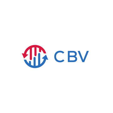 CBV letter logo design with white background in illustrator, vector logo modern alphabet font overlap style. calligraphy designs for logo, Poster, Invitation, etc.