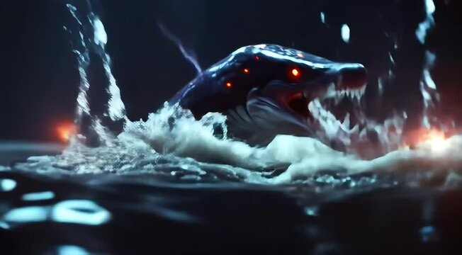 Abstract white light melts into clear blue ocean waves 4k nature animal video footage
