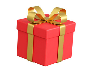 Fototapeta premium Floating Gift Box with Ribbon 