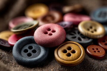 Colorful Sewing Buttons with Four Holes
