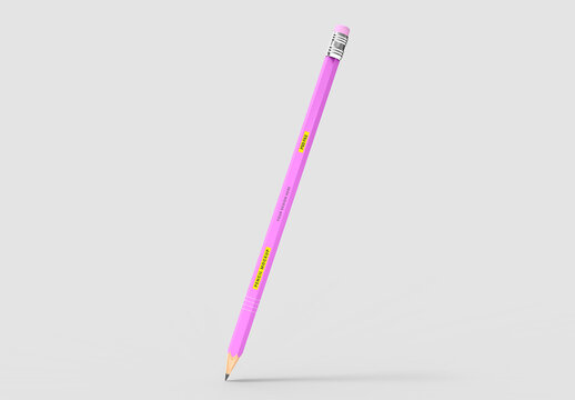 Pink Pencil Mockup Design