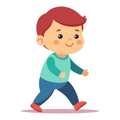 cartoon boy running