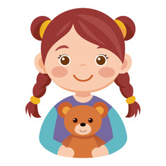 Obraz premium girl with teddy bear