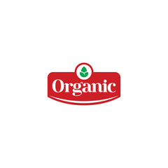 Organic Label Logo Template. Nature Icon food